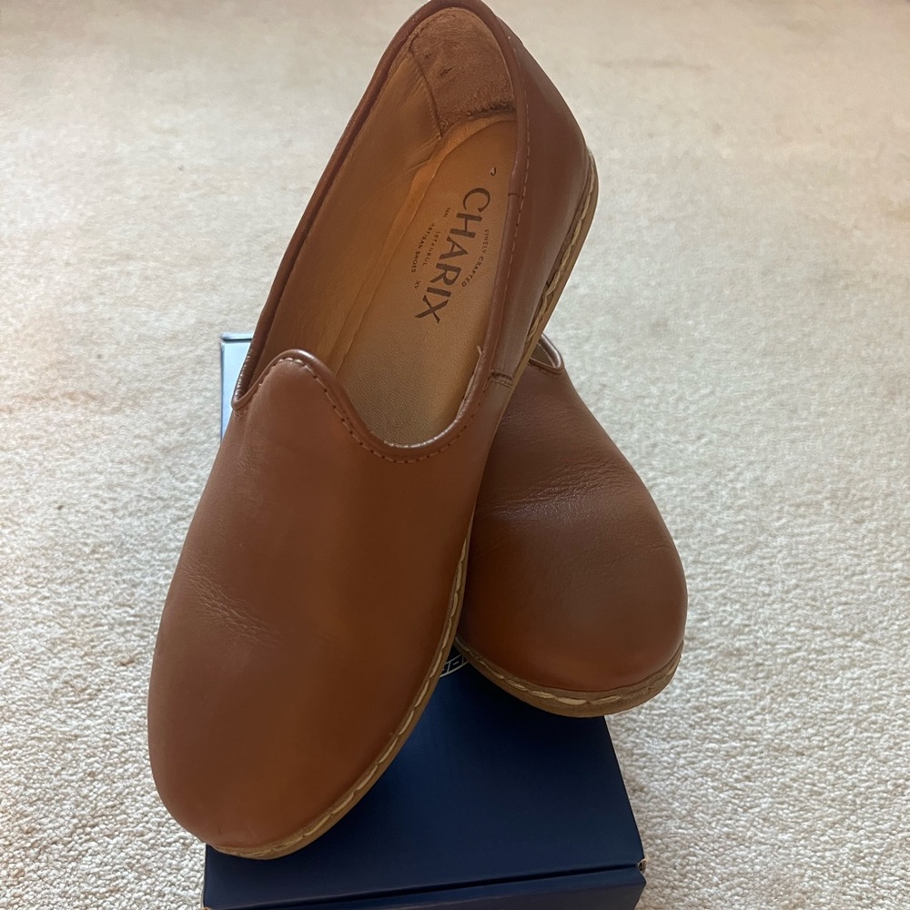 Charix Slip On Shoes - Size 39.5 (9), Camel Color